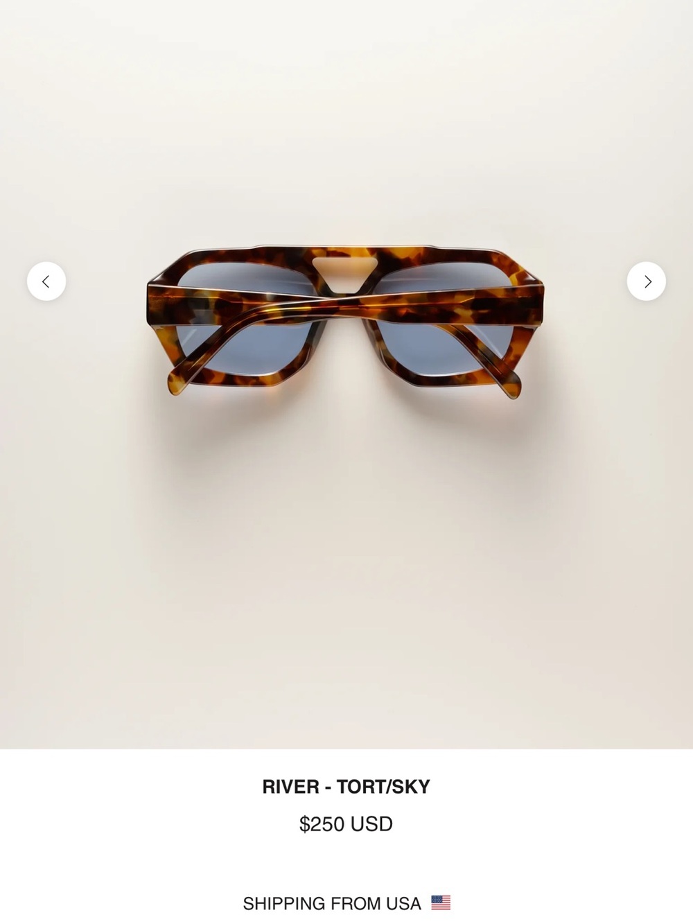 VEHLA River Tortoiseshell Frame with Sky Blue Lenses - Picture 2 of 4